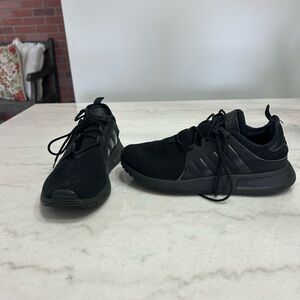 Adidas Black Sneakers with Cushioned Midsole and Mesh Upper